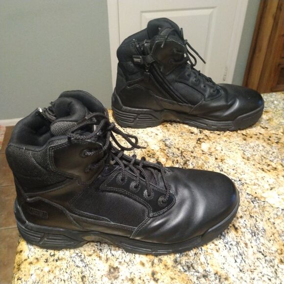 Magnum Stealth Force 6.0 SZ Composite Toe Work Boots Black Leather Mens 13 EUC main image 7